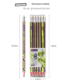 Premium Wooden Pencils with Erasers Stacked