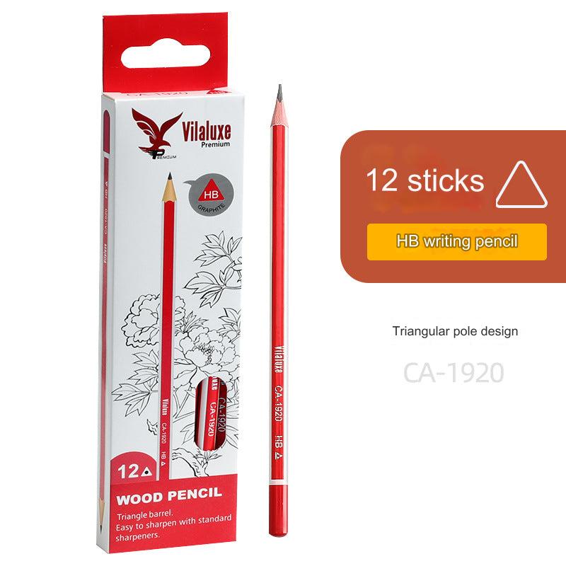 Close-up of HB Pencils with Erasers