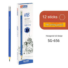 Premium Wooden Pencils with Erasers Stacked
