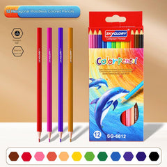 Vibrant 12-Color Oil-Based Coloured Pencil Set image 1