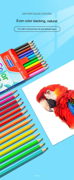 Children using coloured pencils for art