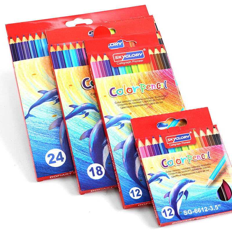 Pencils displayed in a cardboard box