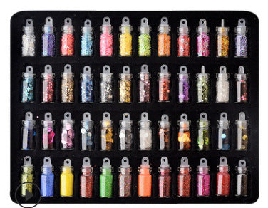 Contents of the Rainbow Slime Kit spread out