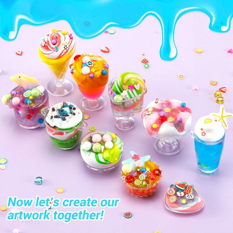 Glitter jars and foam balls included in the kit