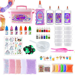 Glitter jars and foam balls included in the kit