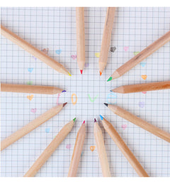 wooden coloured pencils suitable for children