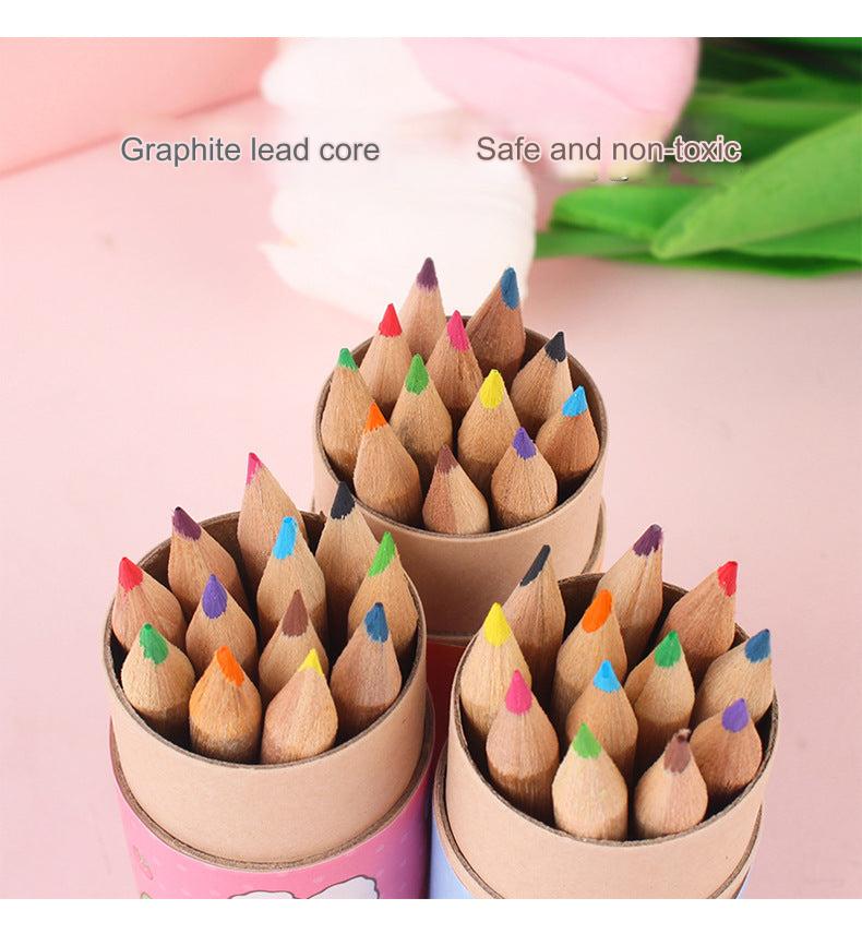children using coloured pencils for art