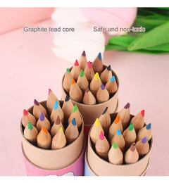 children using coloured pencils for art