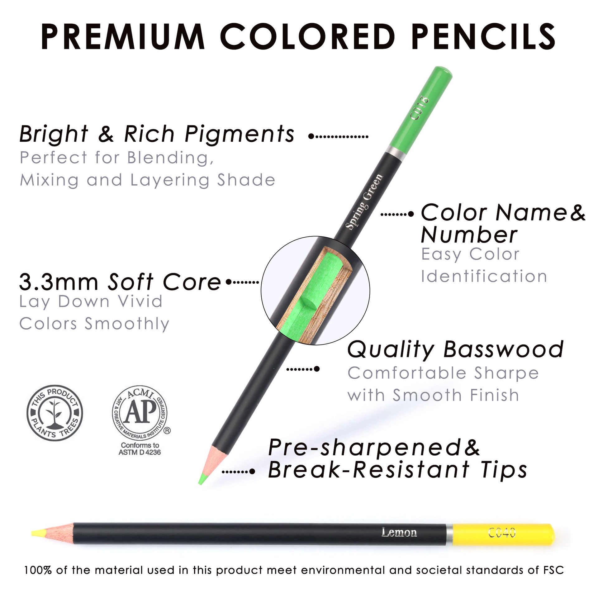 Artist using oil-based coloured pencils for drawing