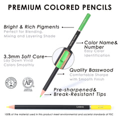Artist using oil-based coloured pencils for drawing