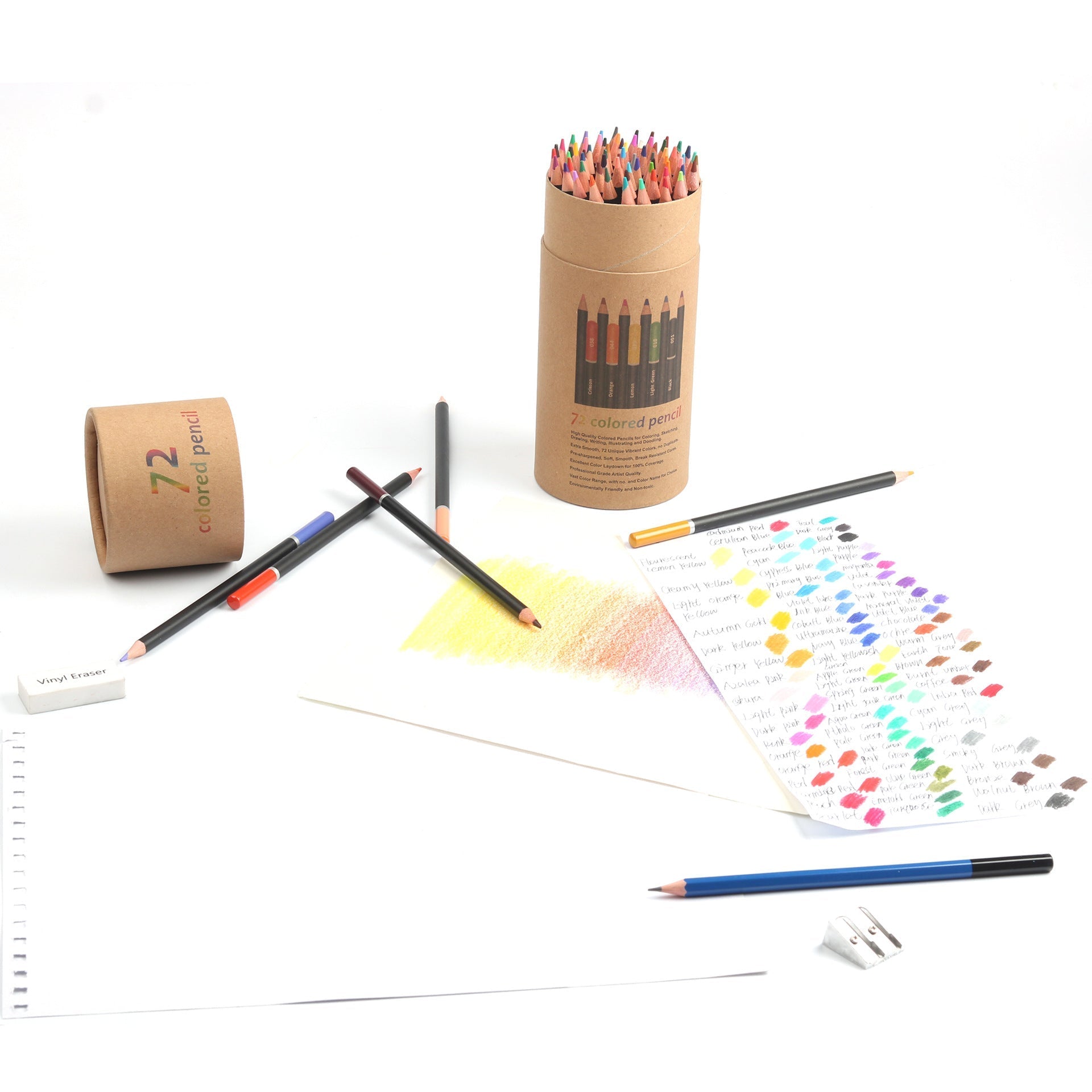 Variety of colours available in professional pencil set
