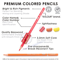 students using KALOUR coloured pencils