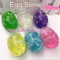 colourful DIY crystal slime egg clay set image 1