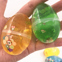 happy kids playing with slime dough