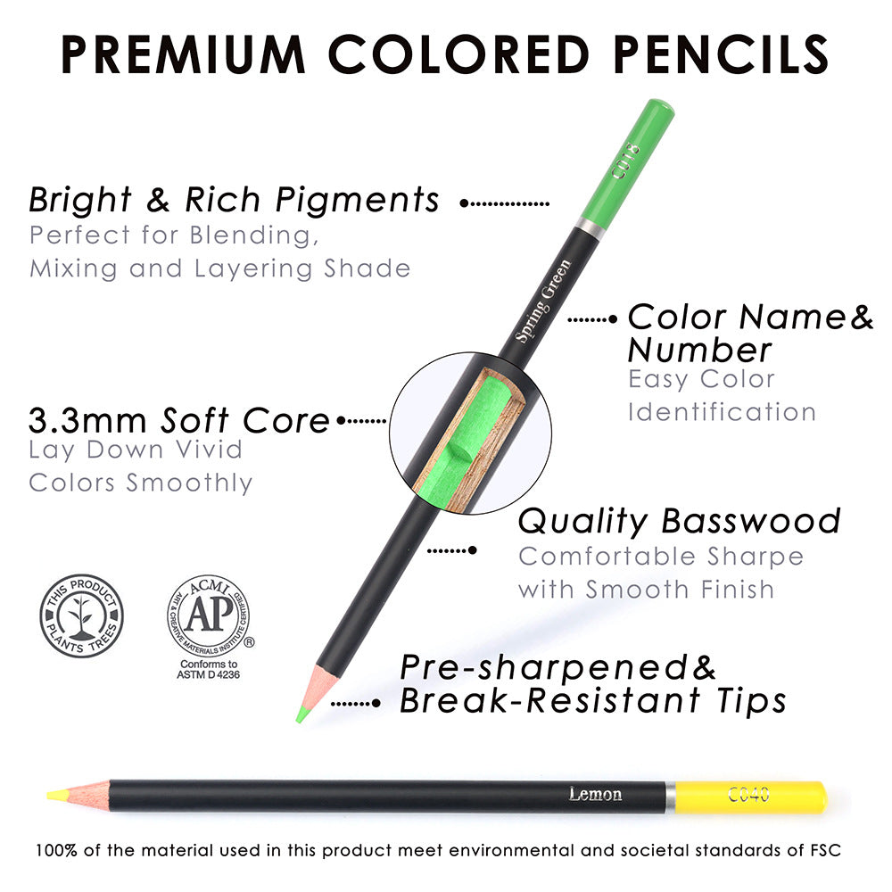 KALOUR premium coloured pencil tips for blending
