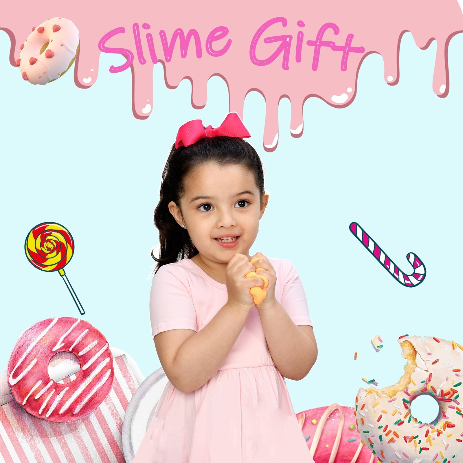 children experimenting with slime