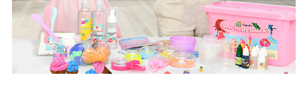 packaging of DIY bubble slime kit