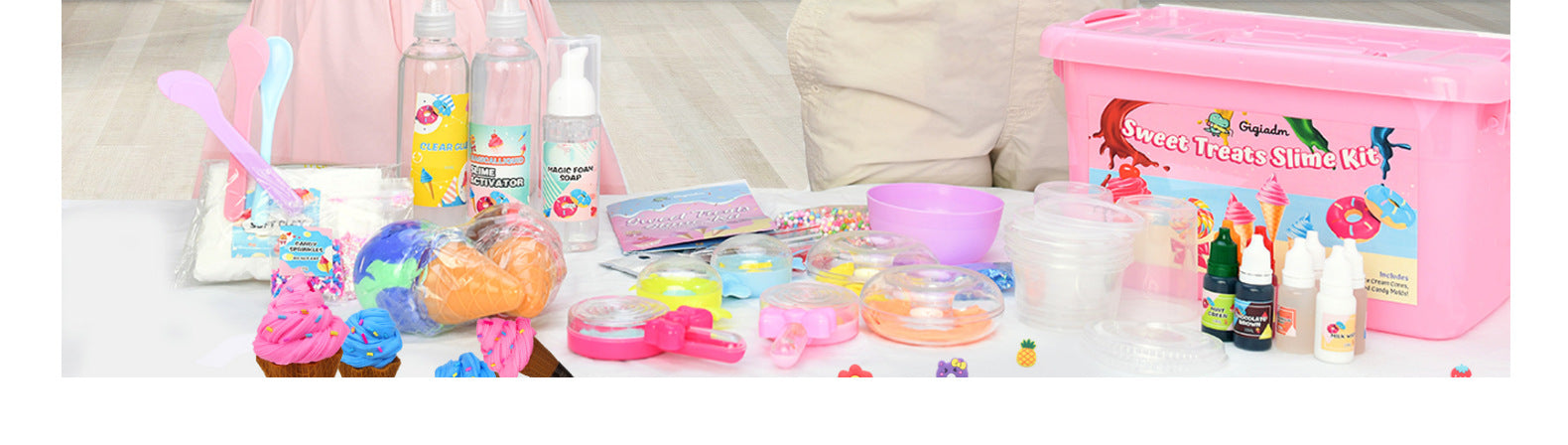 packaging of DIY bubble slime kit
