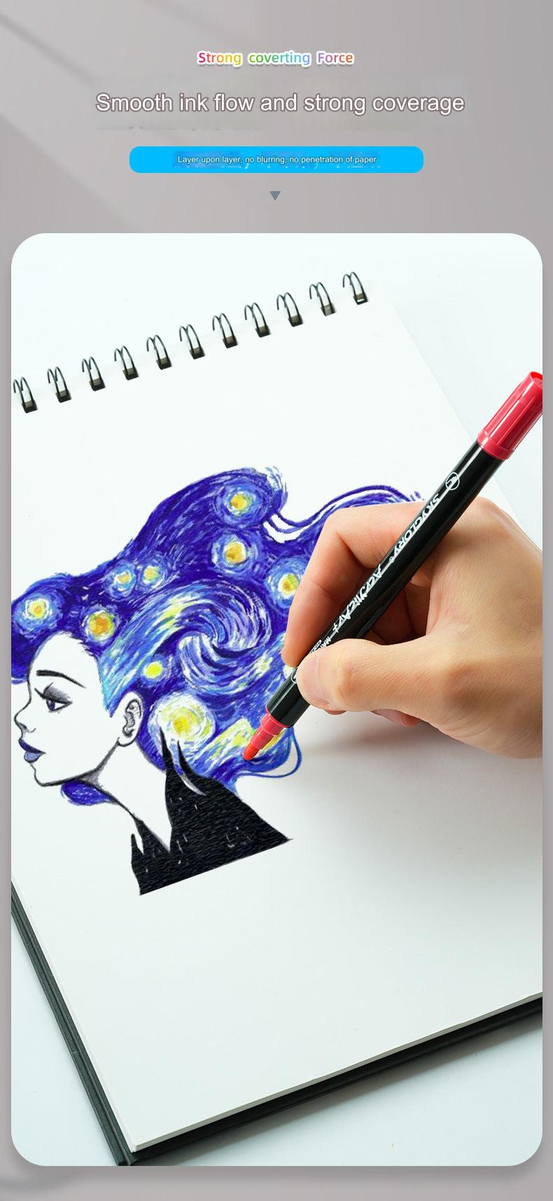 Artistic creations using dual-tip markers