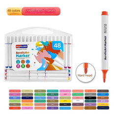 Markers with broad chisel tip for painting