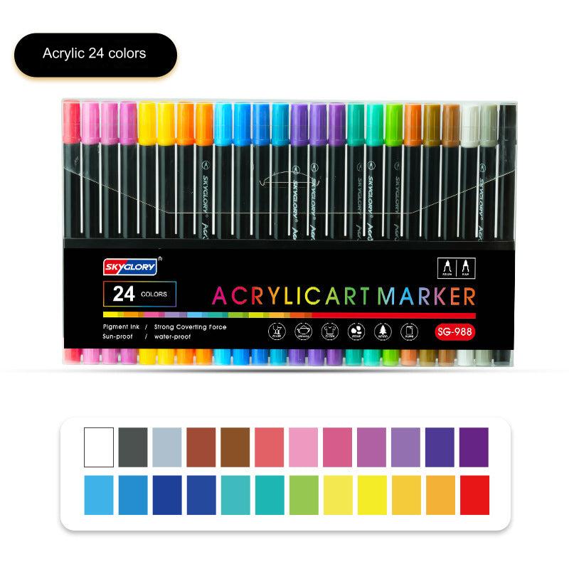 Acrylic marker ink on canvas sample
