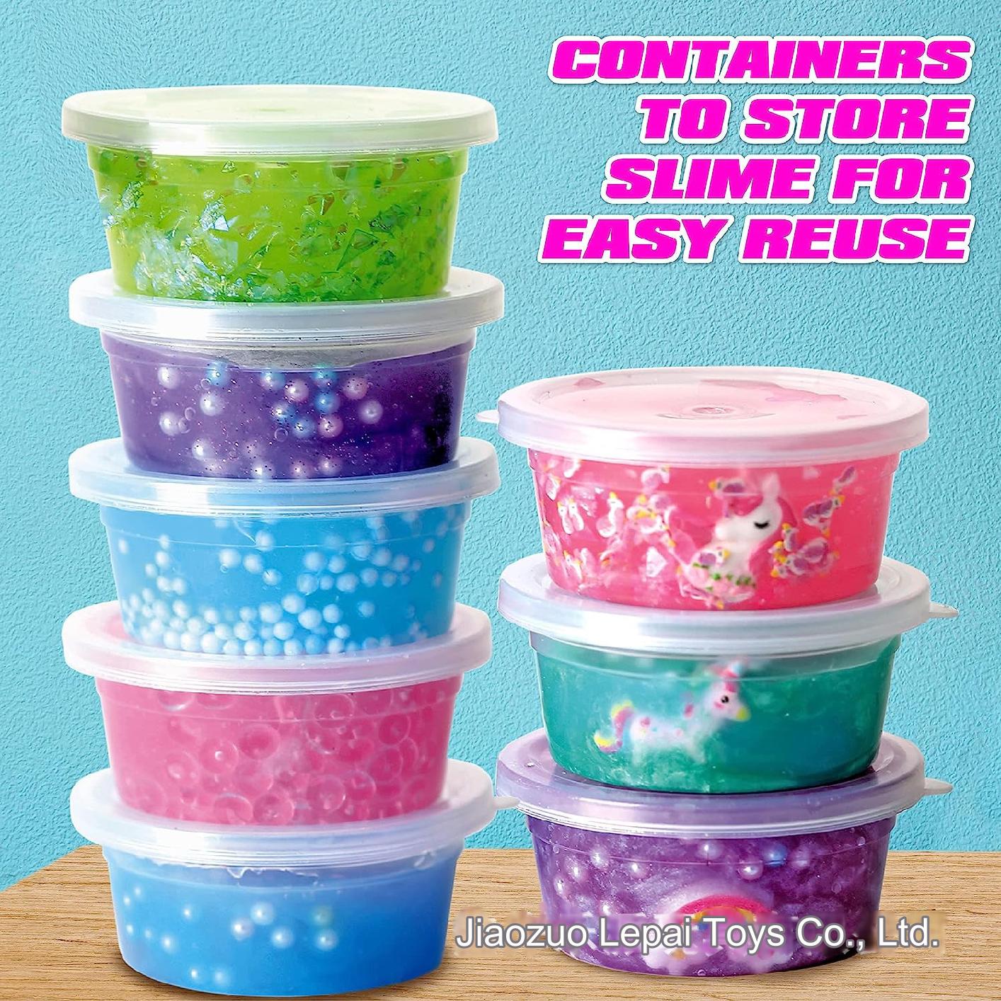 Vibrant DIY slime components for children