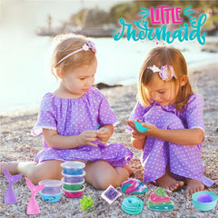 Parent and child making slime together