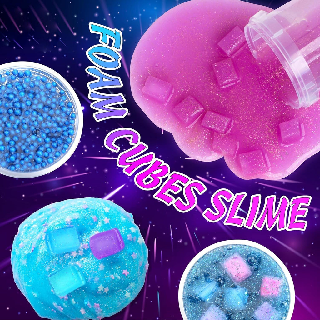 Creative designs made with slime kit