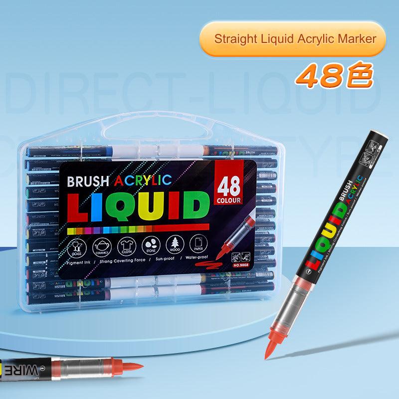 Close-up of premium acrylic ink liquid markers