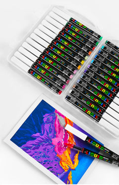 Illustration made with 48 Colour Liquid Art Markers