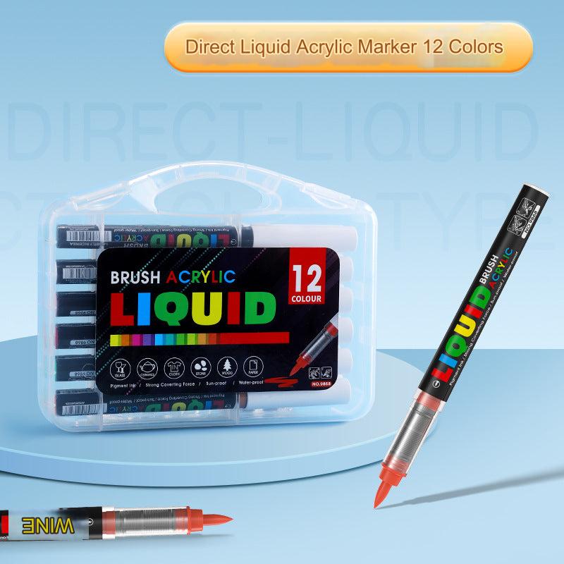 Markers in assorted vibrant colours for art