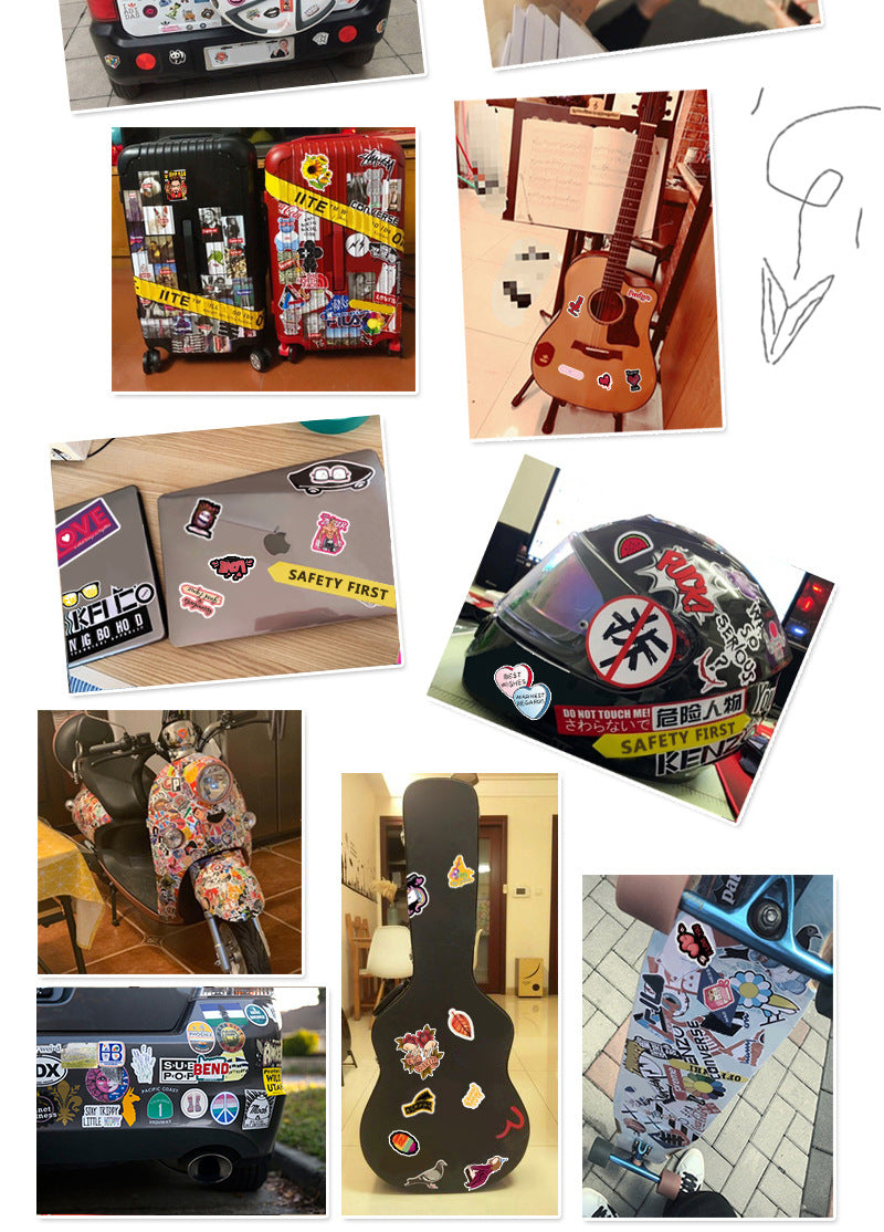 Stylish sticker designs for skateboards
