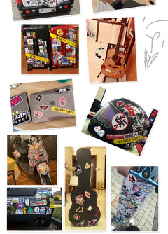Stylish sticker designs for skateboards