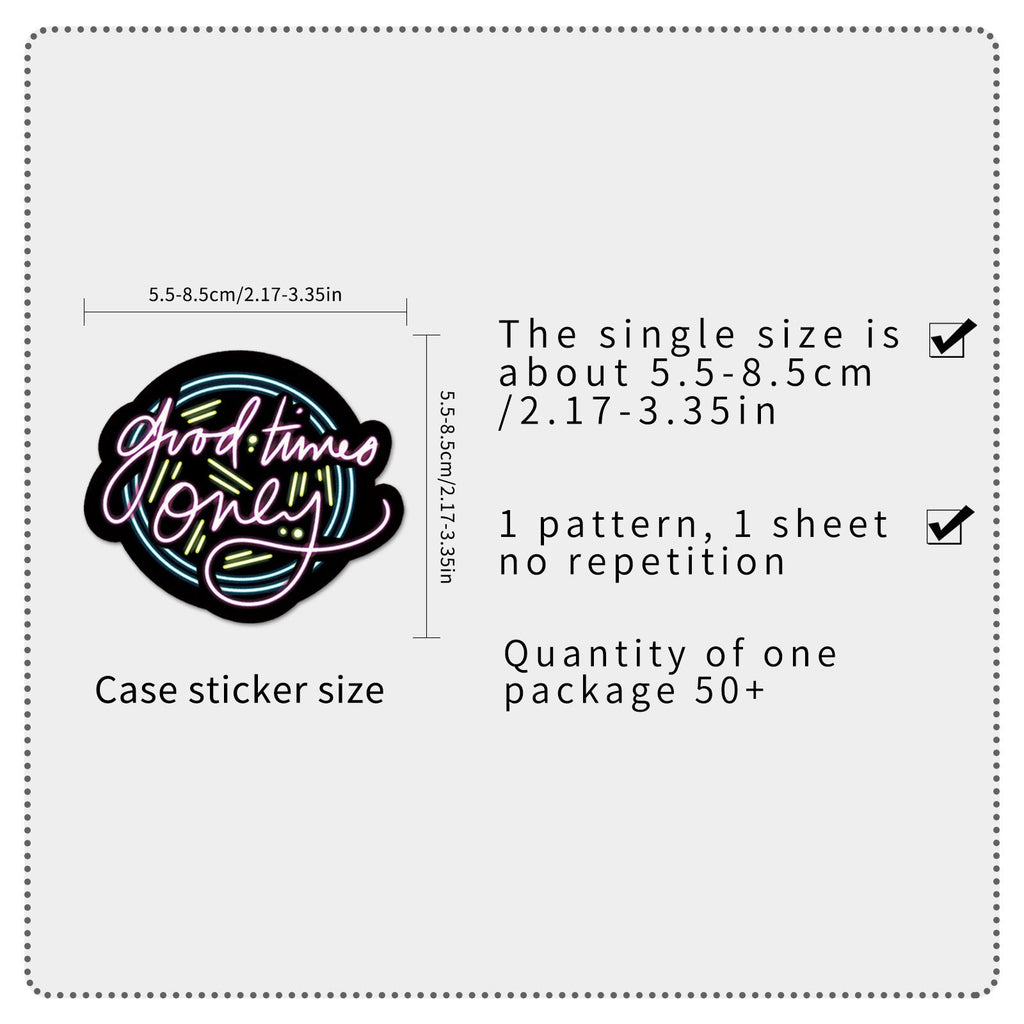 Close-up of colourful decals in a pack