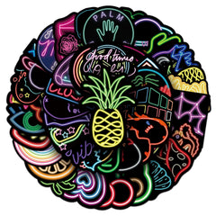 Creative uses of neon graffiti stickers