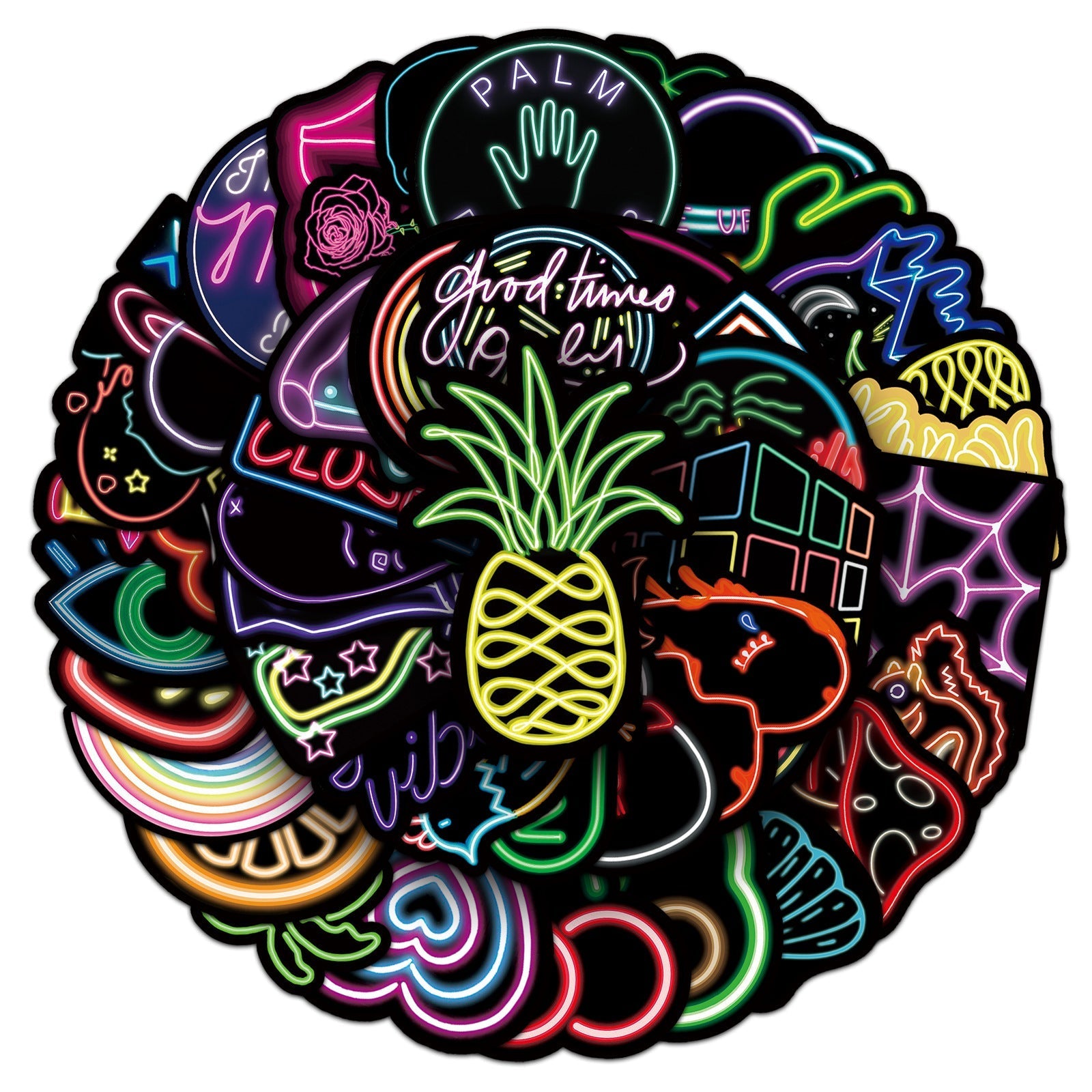 Creative uses of neon graffiti stickers