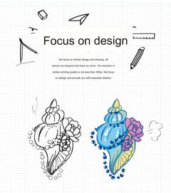 Vibrant holographic graffiti stickers design 2