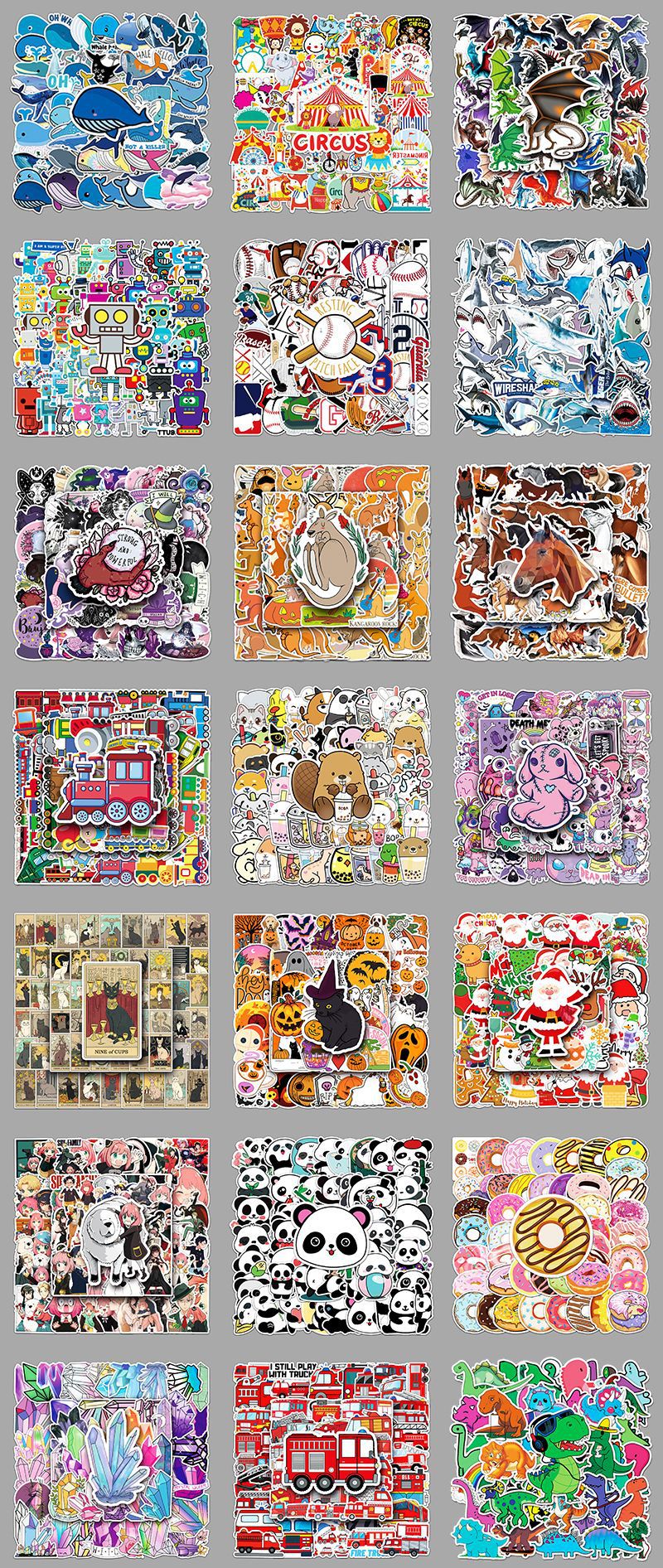 Vibrant holographic graffiti stickers design 2