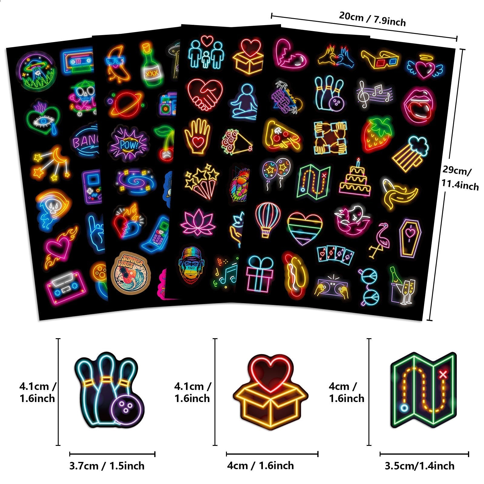 Neon Graffiti Stickers Pack Image 1