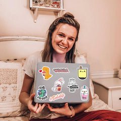 Fun decals for personal items with quirky quotes