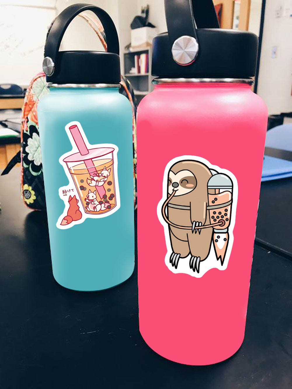 Colourful sticker pack for laptops and bicycles