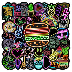 Creative Neon Graffiti Sticker design 10