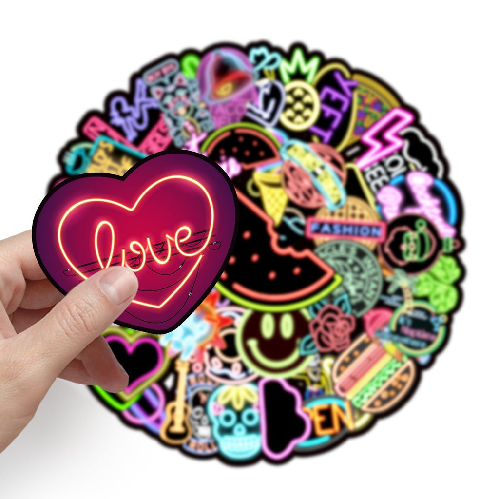 Creative Neon Graffiti Sticker design 1