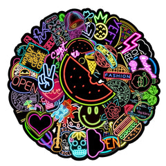 Creative Neon Graffiti Sticker design 5