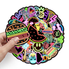 Creative Neon Graffiti Sticker design 7