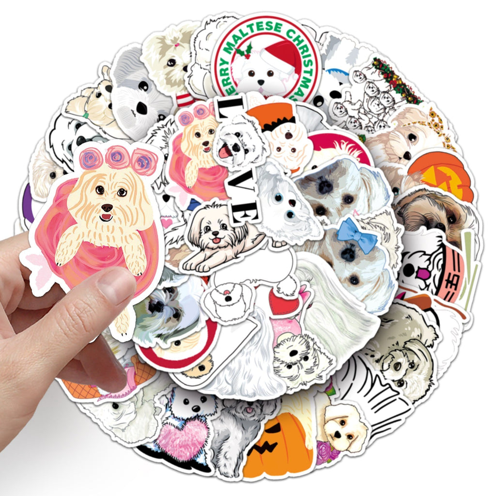 mixed set of dog stickers