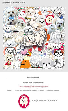 waterproof vinyl dog sticker collection