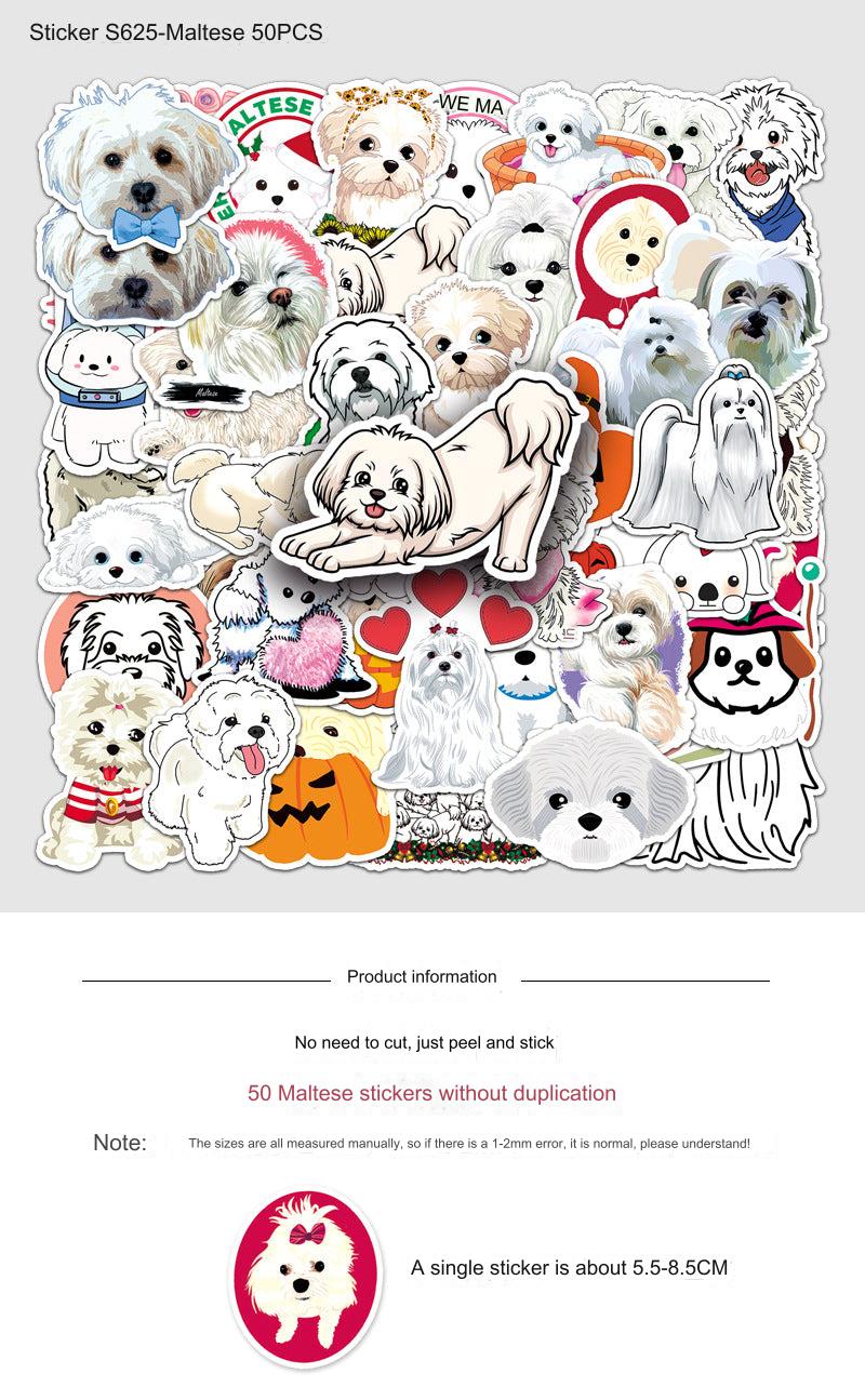 waterproof vinyl dog sticker collection