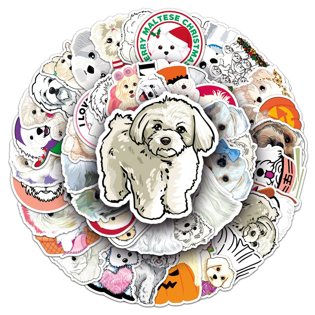 mixed set of dog stickers