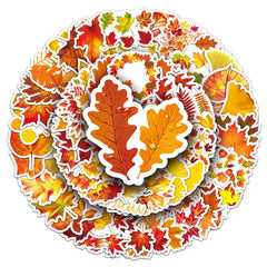 stylish decoration with autumn sticker